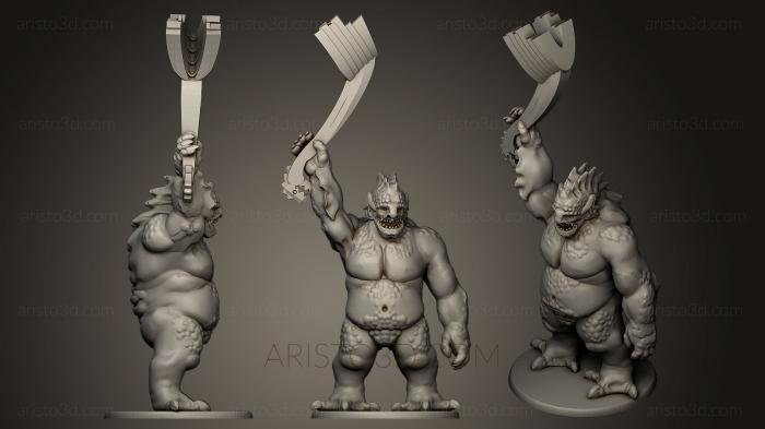 Figurines heroes, monsters and demons (STKM_0510) 3D model for CNC machine